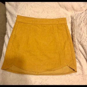 Pacsun Mustard Corduroy Skirt